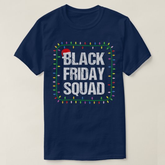 T-shirt Vintage Black Friday Squad Christmas Light (Design devant)