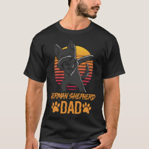 T-shirt Vintage Black German Shepherd Papa Fête des pères