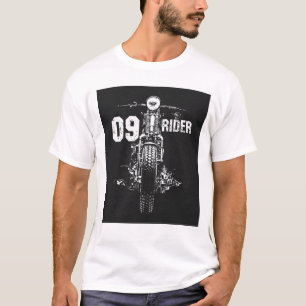 T-shirt Vintage Black Moto 09 Rider Graphic Tee