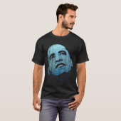 T-shirt vintage bleu frais de Barack Obama (Devant entier)