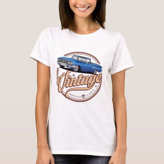 T-shirt Vintage Blue El Camino (Devant)