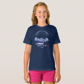 T-shirt Vintage Blue Mountain Lake Sunset (Devant entier)