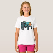 T-shirt Vintage Blue Tracteur (Devant entier)
