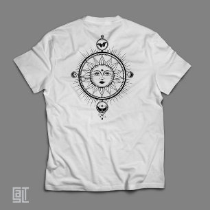 T-shirt Vintage Bohème Chic Mystique Céleste Soleil Cosmiq