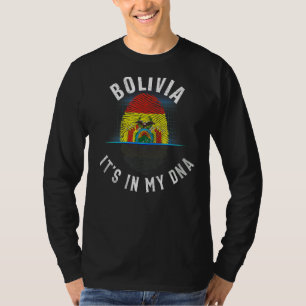 T-shirt Vintage Bolivie Drapeau Il Est Dans Mon Adna Boliv