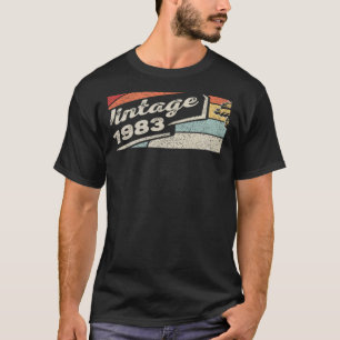 T-shirt Vintage Born In 1983 39th Birthday 39 Years Old