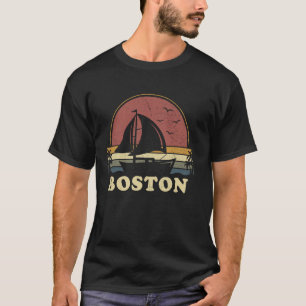 T-shirt Vintage Boston voilier bateau à voile été bateau d