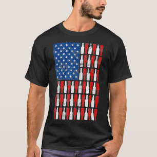 T-shirt Vintage bouteille de bière USA Drapeau américain 4