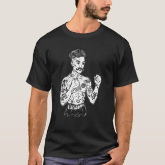 T-shirt Vintage Boxing Champion Tattoo Boho Ink Fighter MM