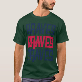T-shirt Vintage Braves Rétro Trois Bandes Ami Usé