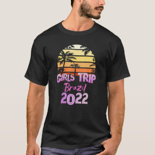 T-shirt Vintage Brésil Toutes les filles Voyage 2022 Sprin