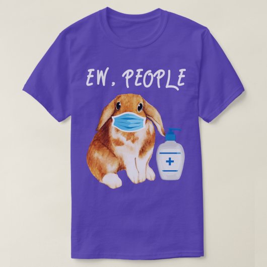 T-shirt Vintage Bunny Mask Ew Personnes (Design devant)