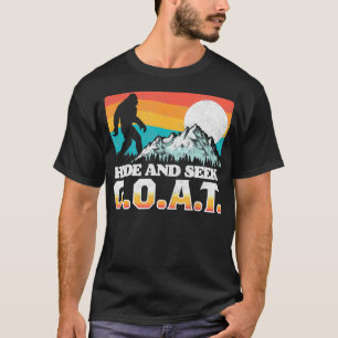T-shirt Vintage Cacher Et Chercher Chèvre Montagnes Drôle