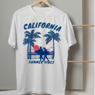 T-shirt Vintage californie violes d'été