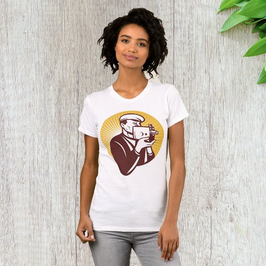 T-shirt vintage Cameraman pour femmes