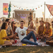 T-shirt Vintage Canine Cruiser Ringer Shirt