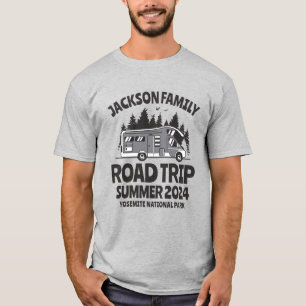 T-shirt Vintage Caravan Famille Réunion Camping Road Trip