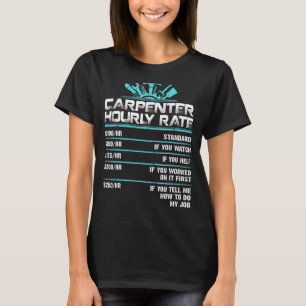T-shirt Vintage Carpenter Vêtements de travail du bois Tau
