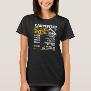 T-shirt Vintage Carpenter Vêtements de travail du bois Tau