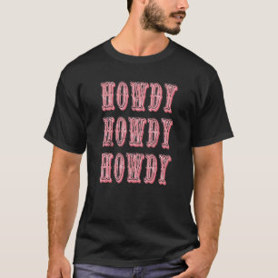 T-shirt Vintage Carreaux Howdy Rodéo Western Country Sudis