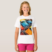 T-shirt Vintage Cars Pattern (Devant entier)