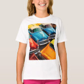 T-shirt Vintage Cars Pattern (Devant)