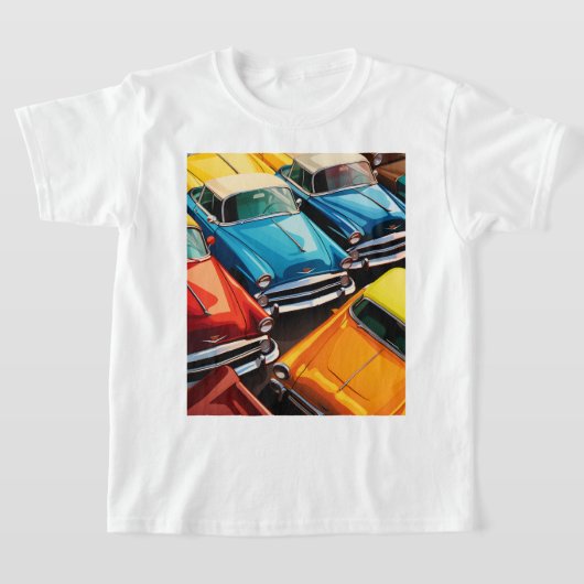 T-shirt Vintage Cars Pattern (Poser)