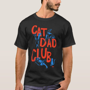 T-shirt Vintage Cat Dad Club La vie est meilleure avec des
