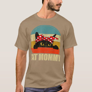 T-shirt Vintage Cat Mommy Vintage les années 70 80s Style 