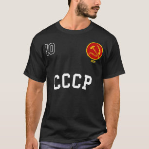 T-shirt Vintage CCCP Marteau de soccer faucille Union sovi
