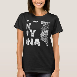 T-shirt Vintage C'est dans mon ADN Albanie Carte Empreinte