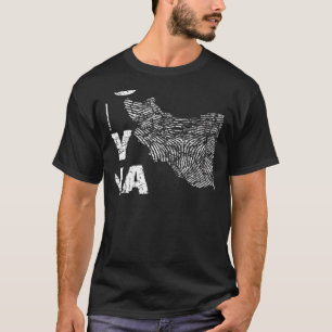 T-shirt Vintage C'est Dans Mon ADN Iran Empreinte Carte Ir