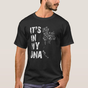 T-shirt Vintage C'est dans mon Adn Thaïlande empreintes di