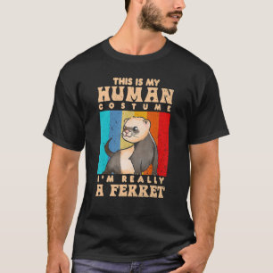 T-shirt Vintage C'Est Mon Costume Humain Je suis Vraiment 