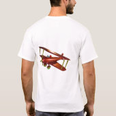 T-shirt vintage CGI Red Bi-plane (Dos)