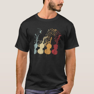T-shirt Vintage Chaîne de violoncelle Instrument Notes mus