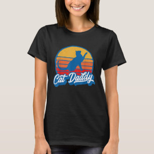 T-shirt Vintage Chat Daddy 80s Sun Retro Distressed Surf V