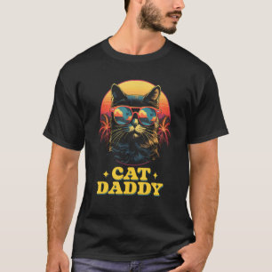 T-shirt Vintage Chat Daddy Retro 90s 80s Amoureux de les c
