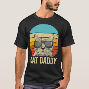 T-shirt Vintage Chat Papa Daddy Drôle Amoureux des chats C