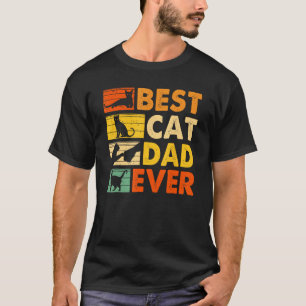 T-shirt Vintage Chat papa Père Fête du Père Meilleur Chat
