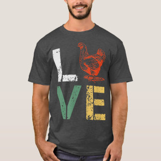 T-shirt Vintage Chicken Love s I Love Chickens Poultry Far