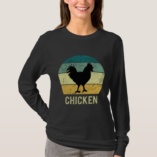 T-shirt Vintage Chicken Retro Fo (Devant)