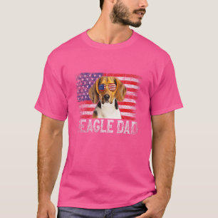 T-shirt Vintage Chien Papa Retro Beagle Papa Fête des père