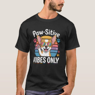 T-shirt Vintage Chihuahua Vibes Positives Uniquement Chien