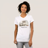 T-shirt vintage Chiot et Fleur (Devant entier)