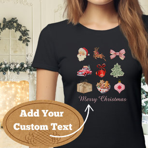 T-shirt Vintage Christmas Cheval