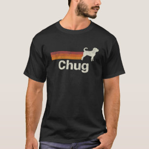 T-shirt Vintage Chug Retro Maman Papa Chien T Chemise