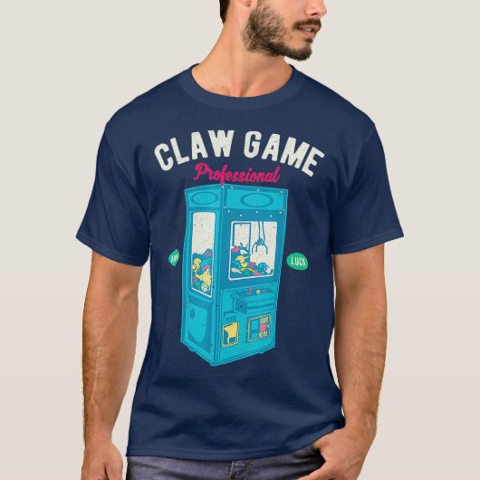 T-shirt Vintage Classic Claw Game Arcade Professional (Devant)