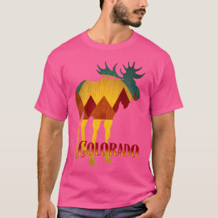 T-shirt Vintage Colorado Shirt Moose Wildlife Randonnée Ca