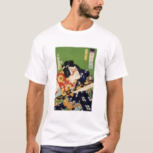 T-shirt Vintage coloré traditionnel japonais Ukyio-e sty